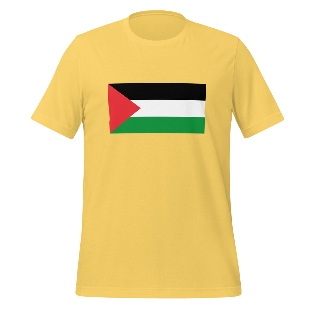 Women t-shirt - Palestine Flag, T Shirt Yellow