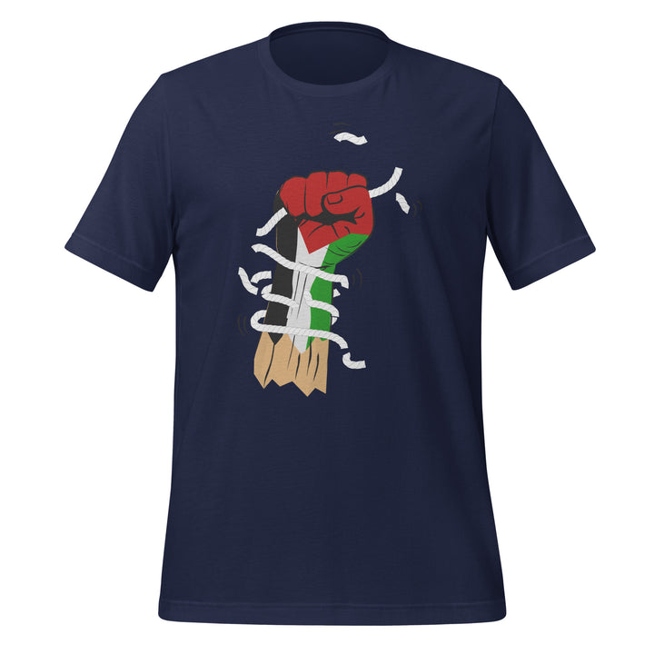 Women t-shirt - Palestine Hand, T Shirt Navy