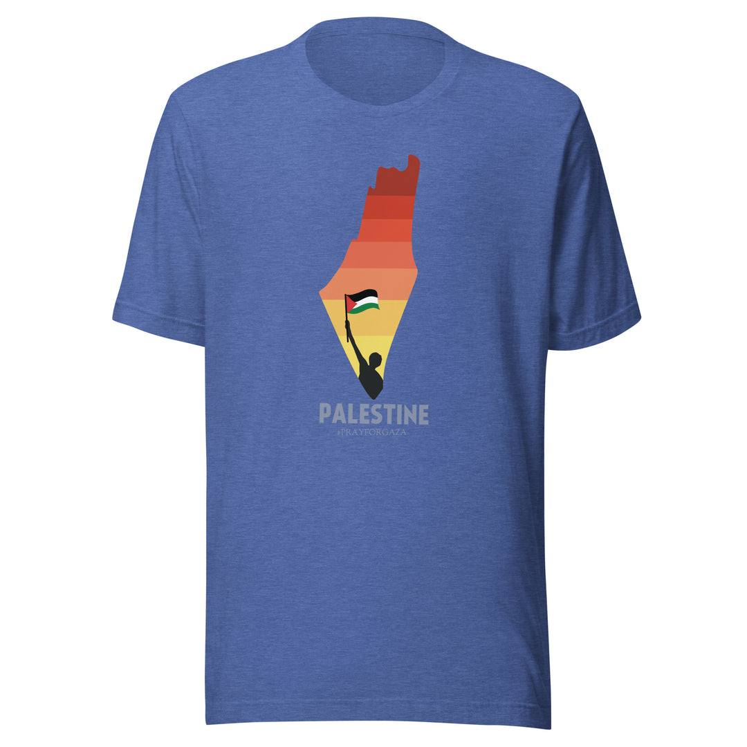 Women t-shirt - Palestine Map, T Shirt Heather True Royal