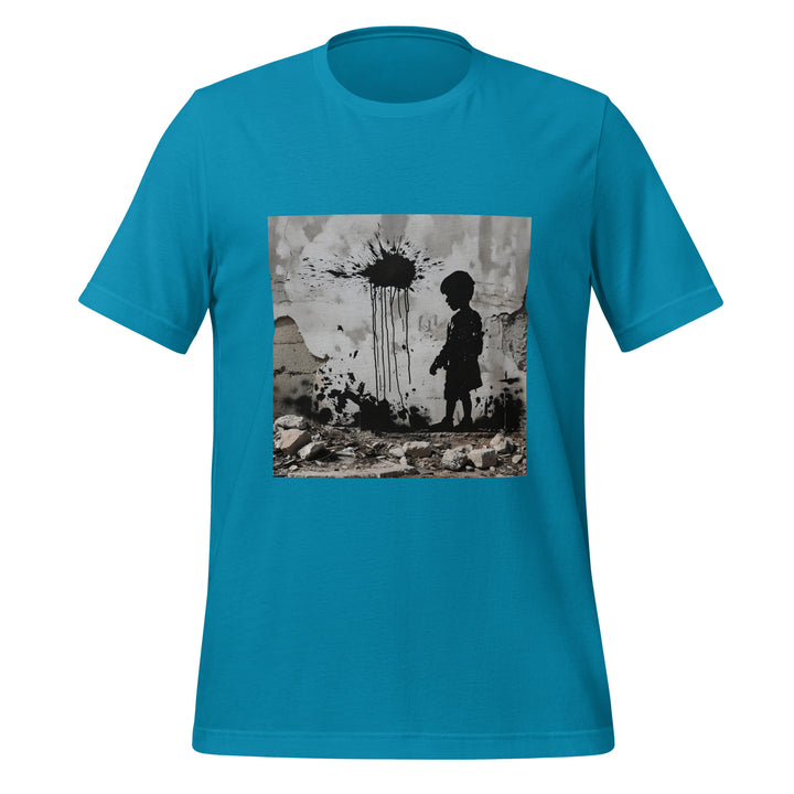 Women t-shirt - Palestine Wall, T Shirt Aqua