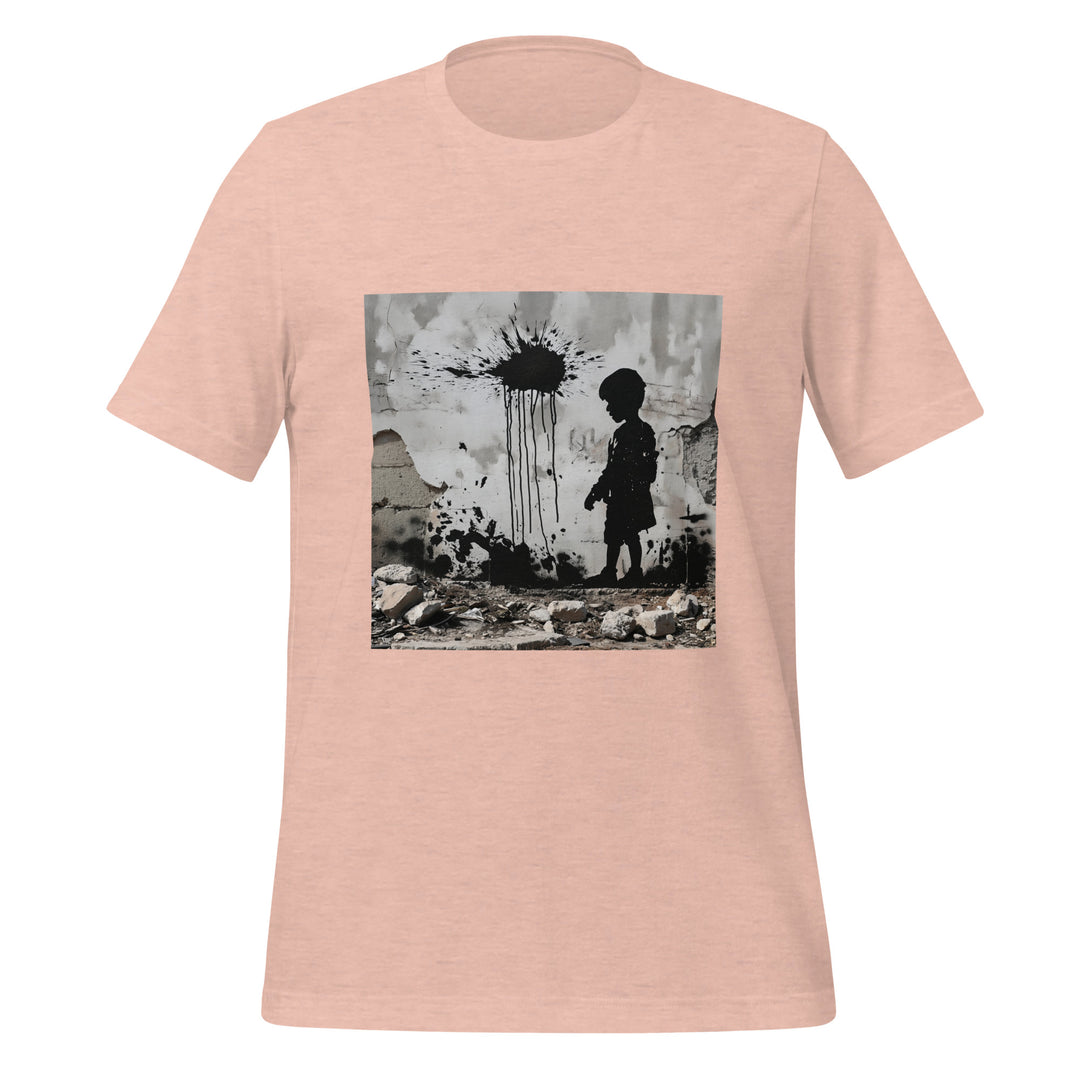 Women t-shirt - Palestine Wall, T Shirt Heather Prism Peach