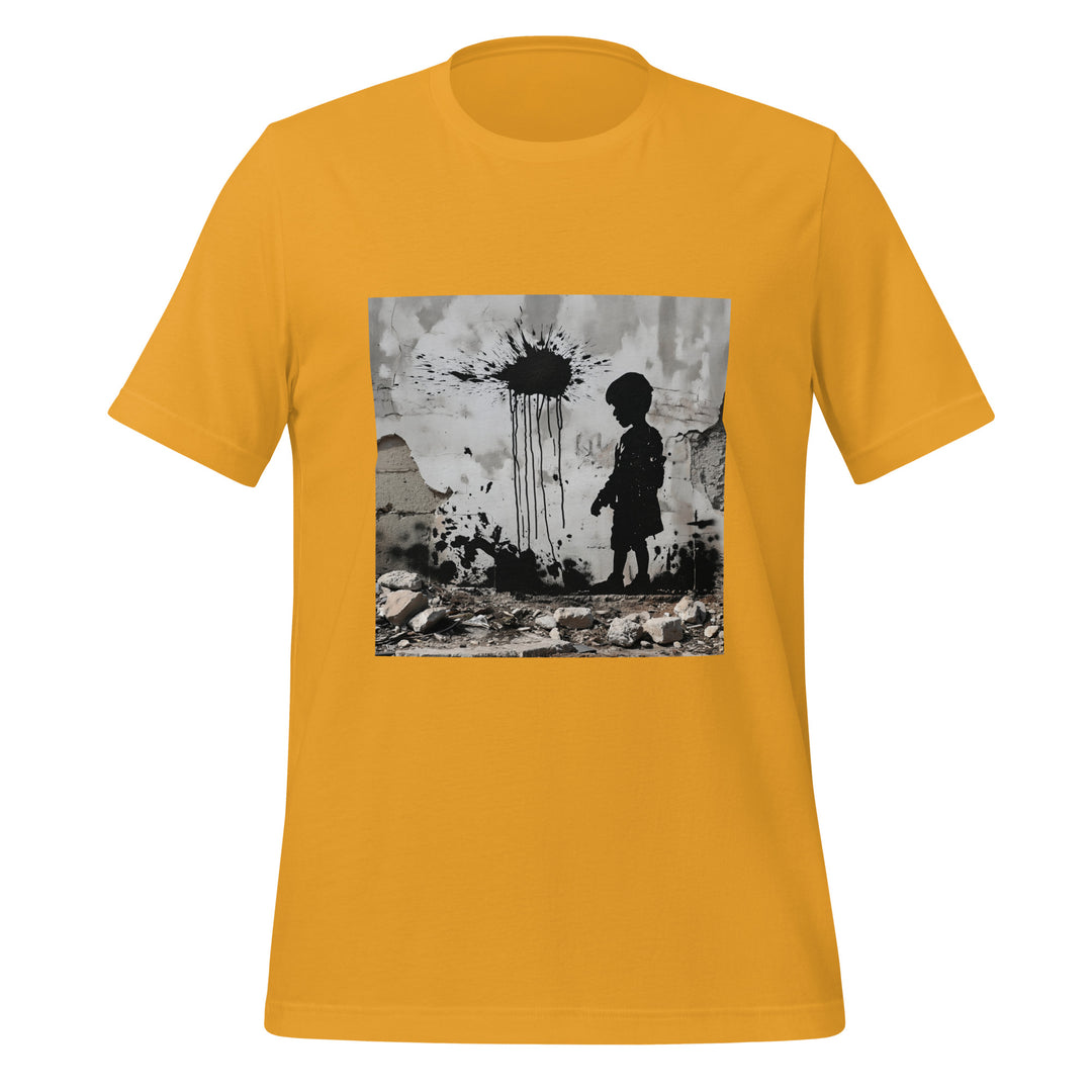 Women t-shirt - Palestine Wall, T Shirt Mustard