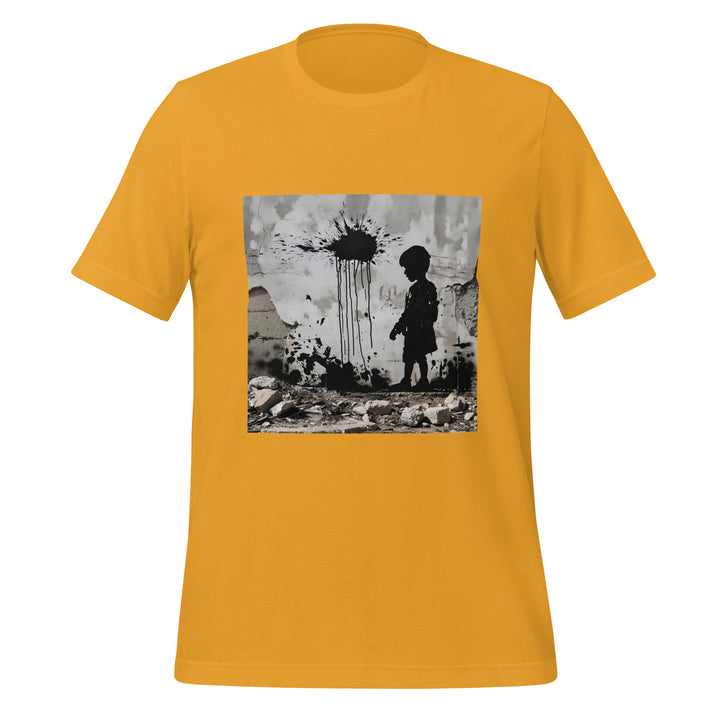 Women t-shirt - Palestine Wall, T Shirt Mustard