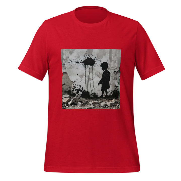 Women t-shirt - Palestine Wall, T Shirt Red