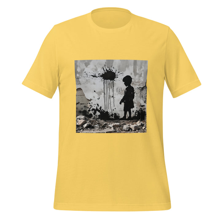 Women t-shirt - Palestine Wall, T Shirt Yellow