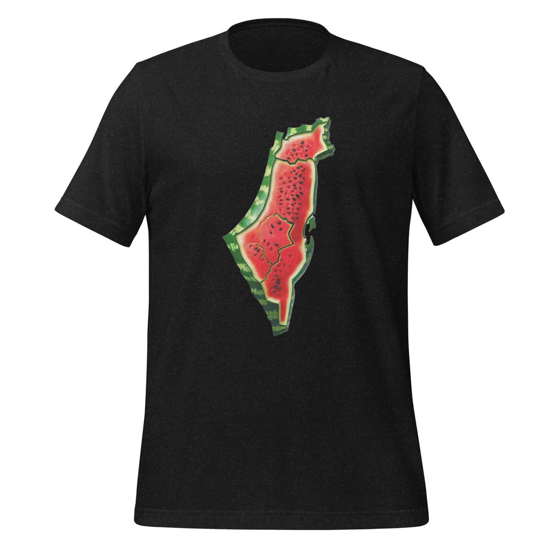 Women t-shirt - Palestine Watermelon, T Shirt Black Heather