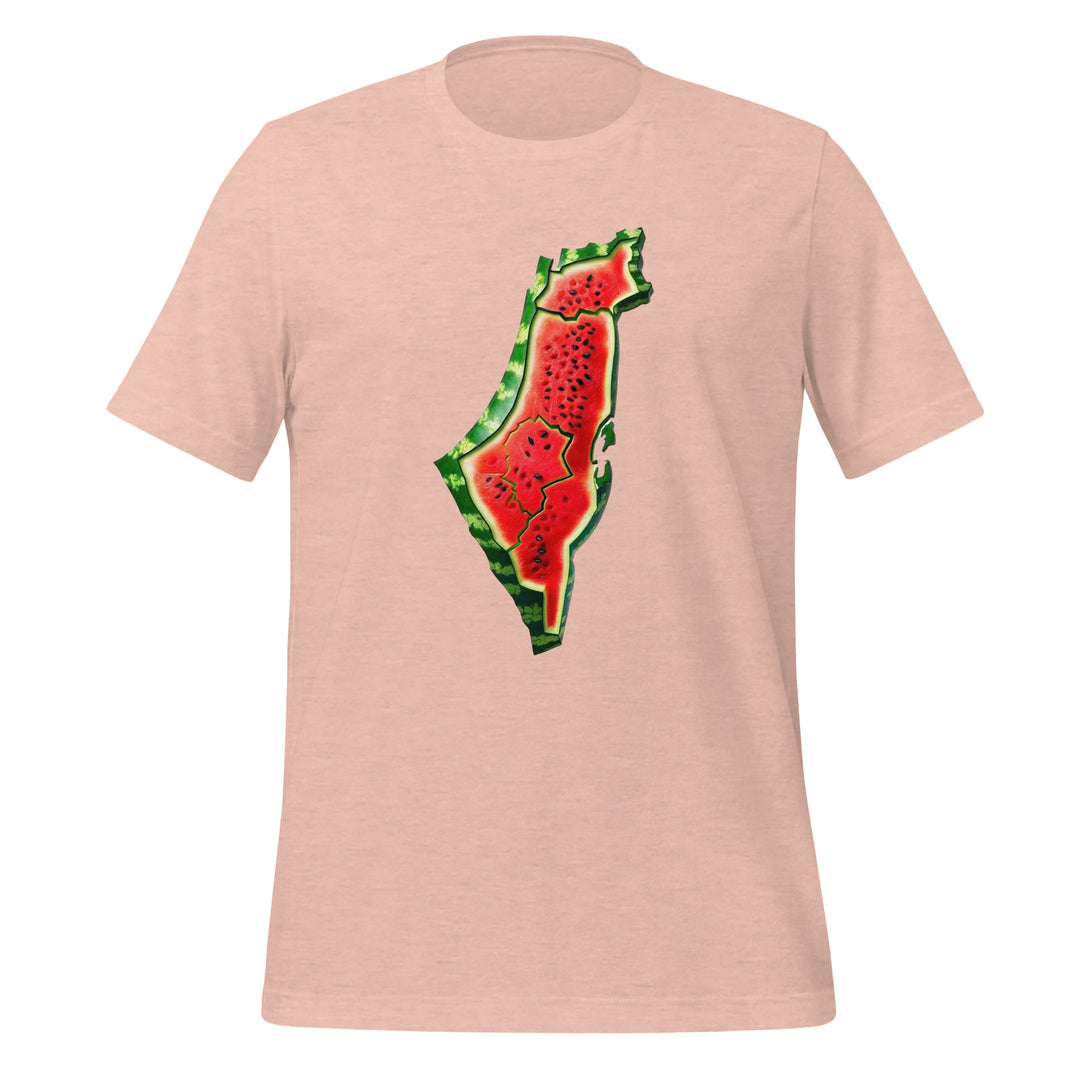Women t-shirt - Palestine Watermelon, T Shirt Heather Prism Peach