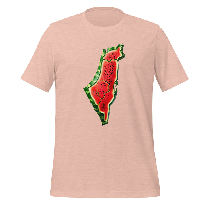 Women t-shirt - Palestine Watermelon, T Shirt Heather Prism Peach