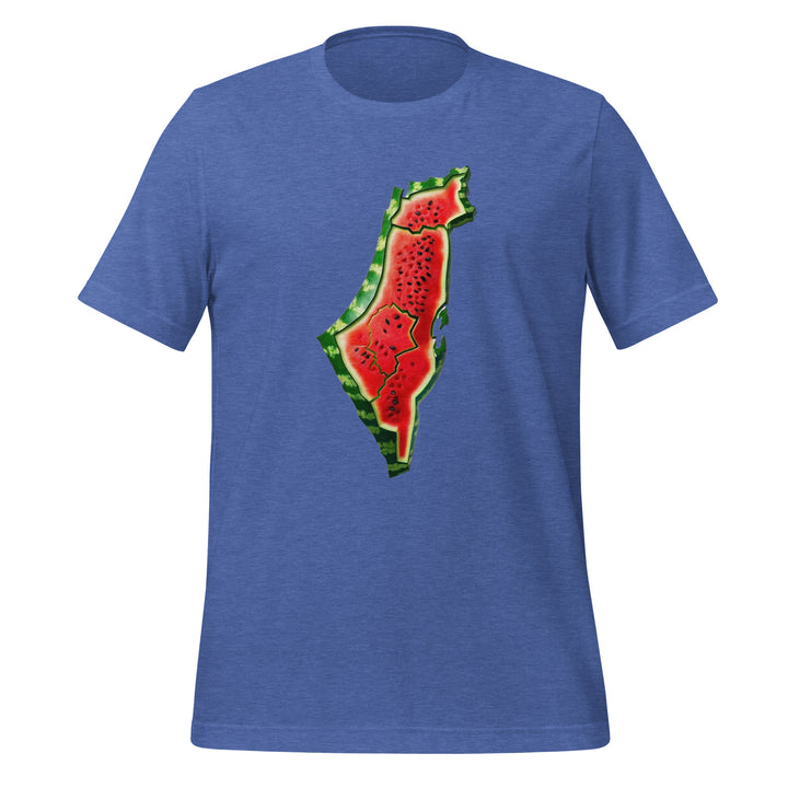 Women t-shirt - Palestine Watermelon, T Shirt Heather True Royal