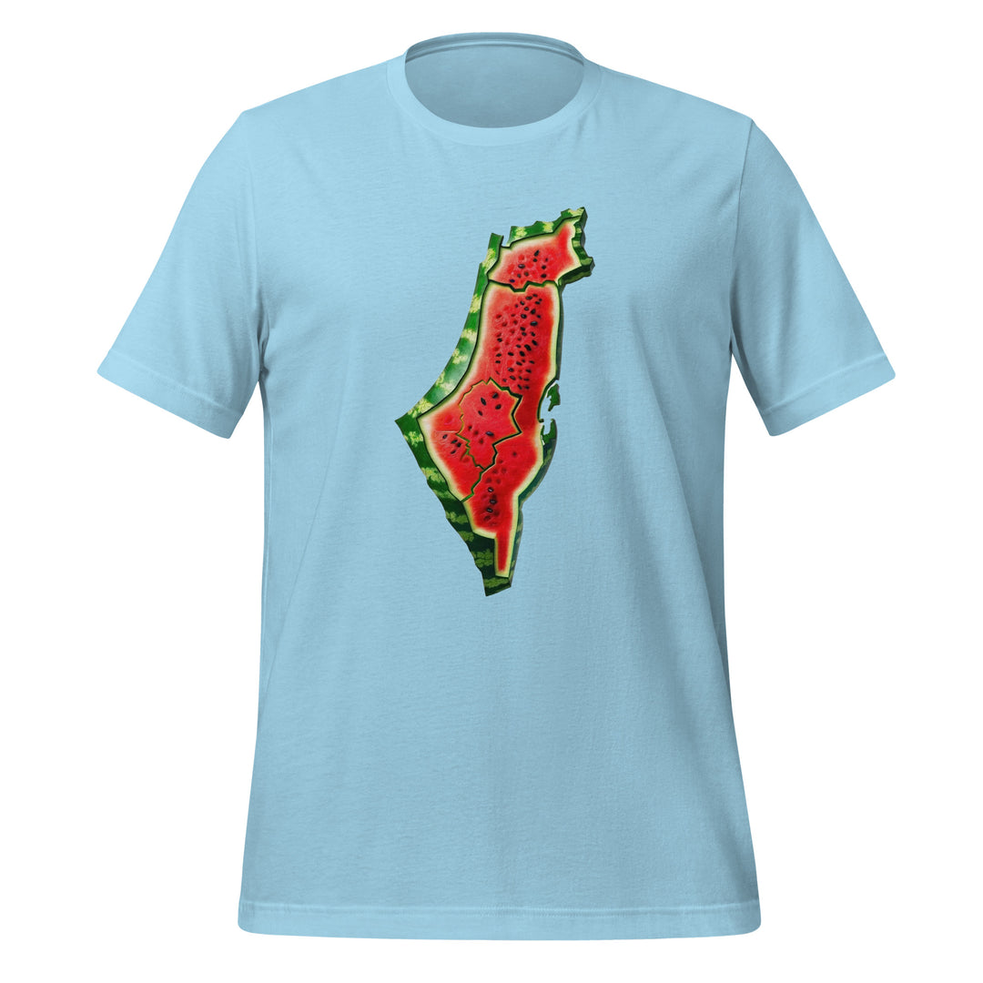 Women t-shirt - Palestine Watermelon, T Shirt Ocean Blue