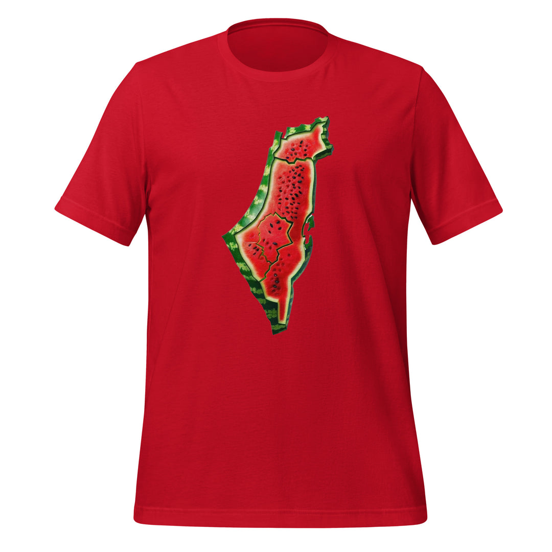 Women t-shirt - Palestine Watermelon, T Shirt Red