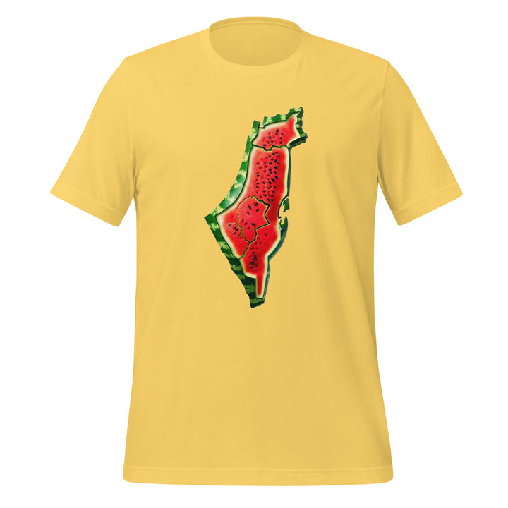 Women t-shirt - Palestine Watermelon, T Shirt Yellow