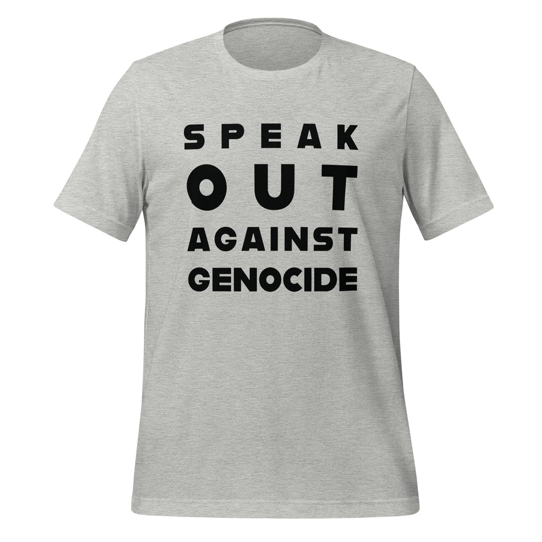 Women t-shirt - Speak out against genocide, T Shirt Athletic Heather