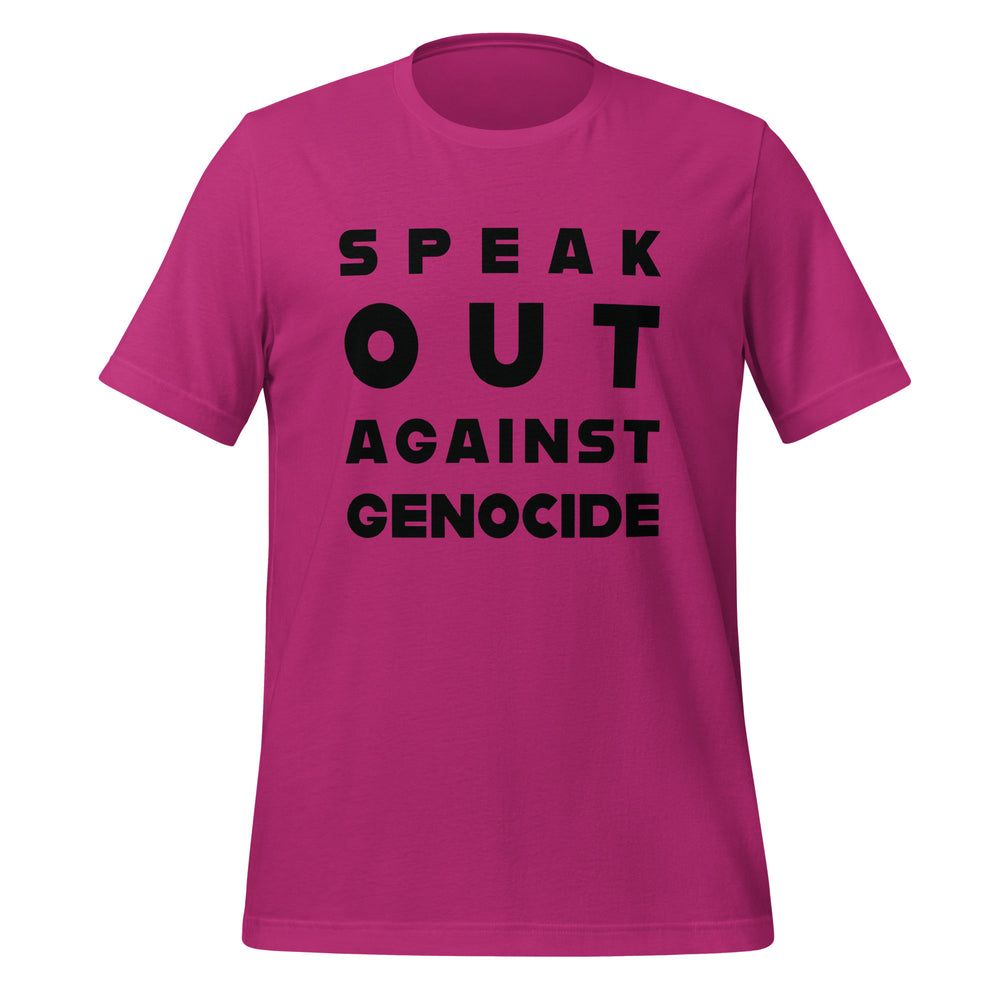 Women t-shirt - Speak out against genocide, T Shirt Berry
