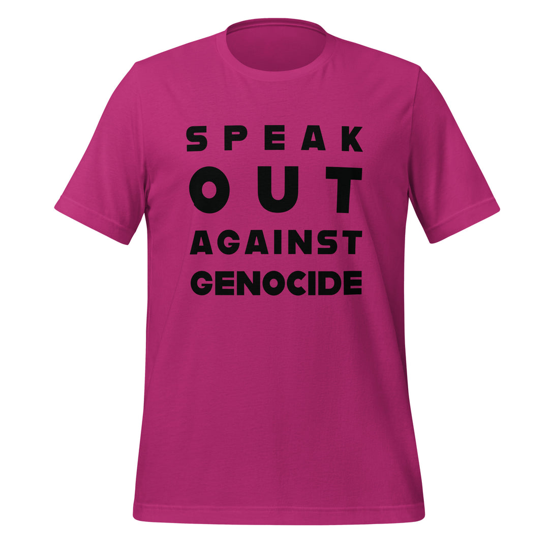 Women t-shirt - Speak out against genocide, T Shirt Berry