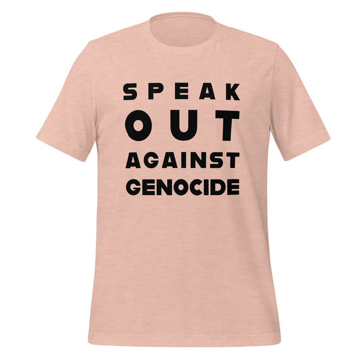Women t-shirt - Speak out against genocide, T Shirt Heather Prism Peach