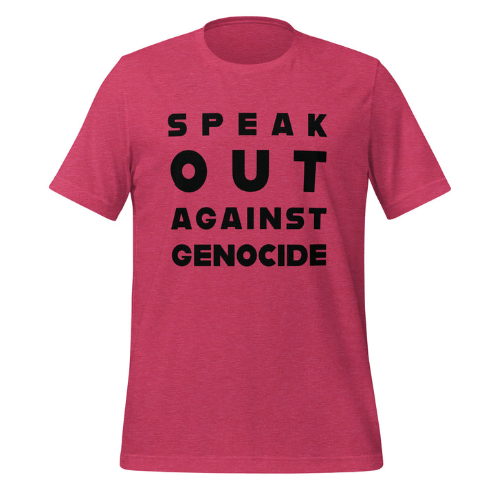 Women t-shirt - Speak out against genocide, T Shirt Heather Raspberry