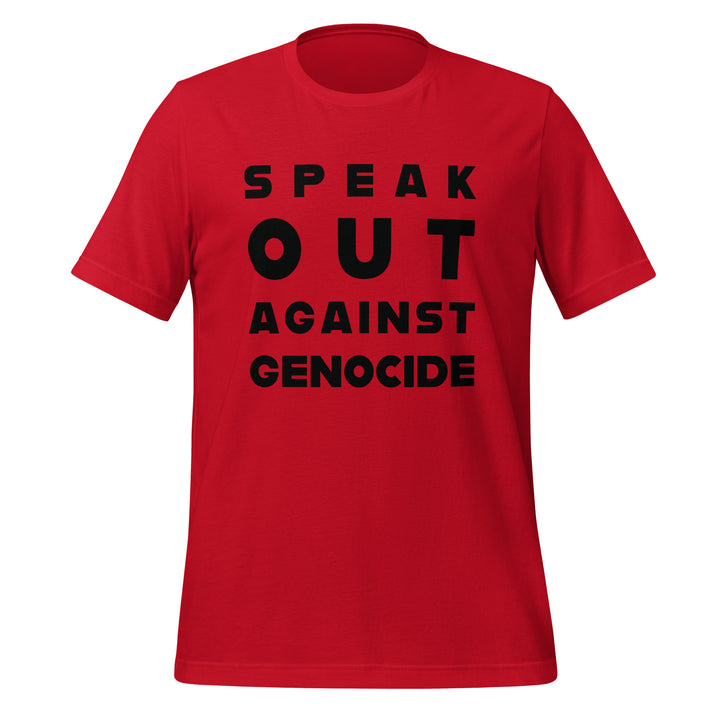 Women t-shirt - Speak out against genocide, T Shirt Red
