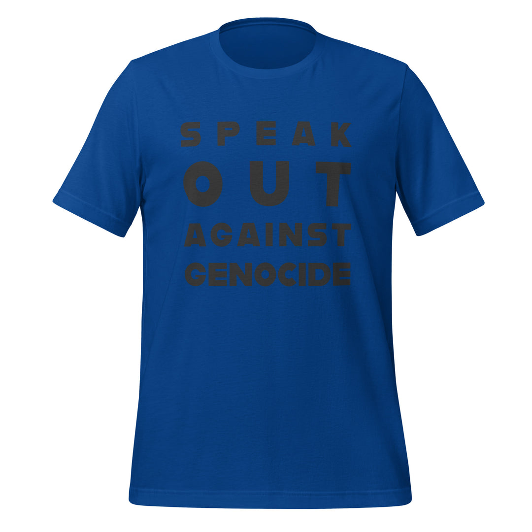 Women t-shirt - Speak out against genocide, T Shirt True Royal