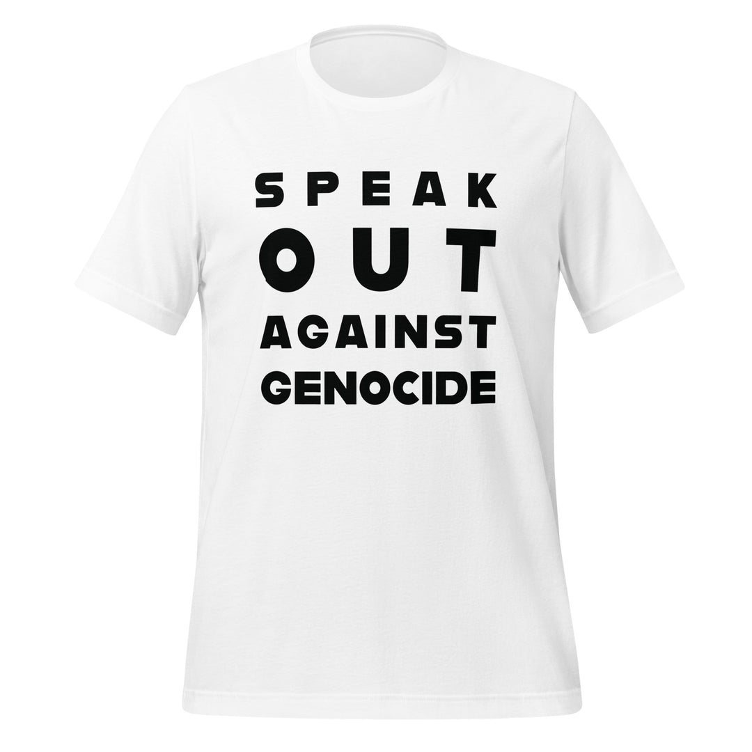 Women t-shirt - Speak out against genocide, T Shirt White