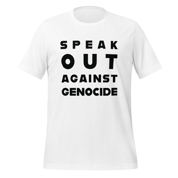 Women t-shirt - Speak out against genocide, T Shirt White