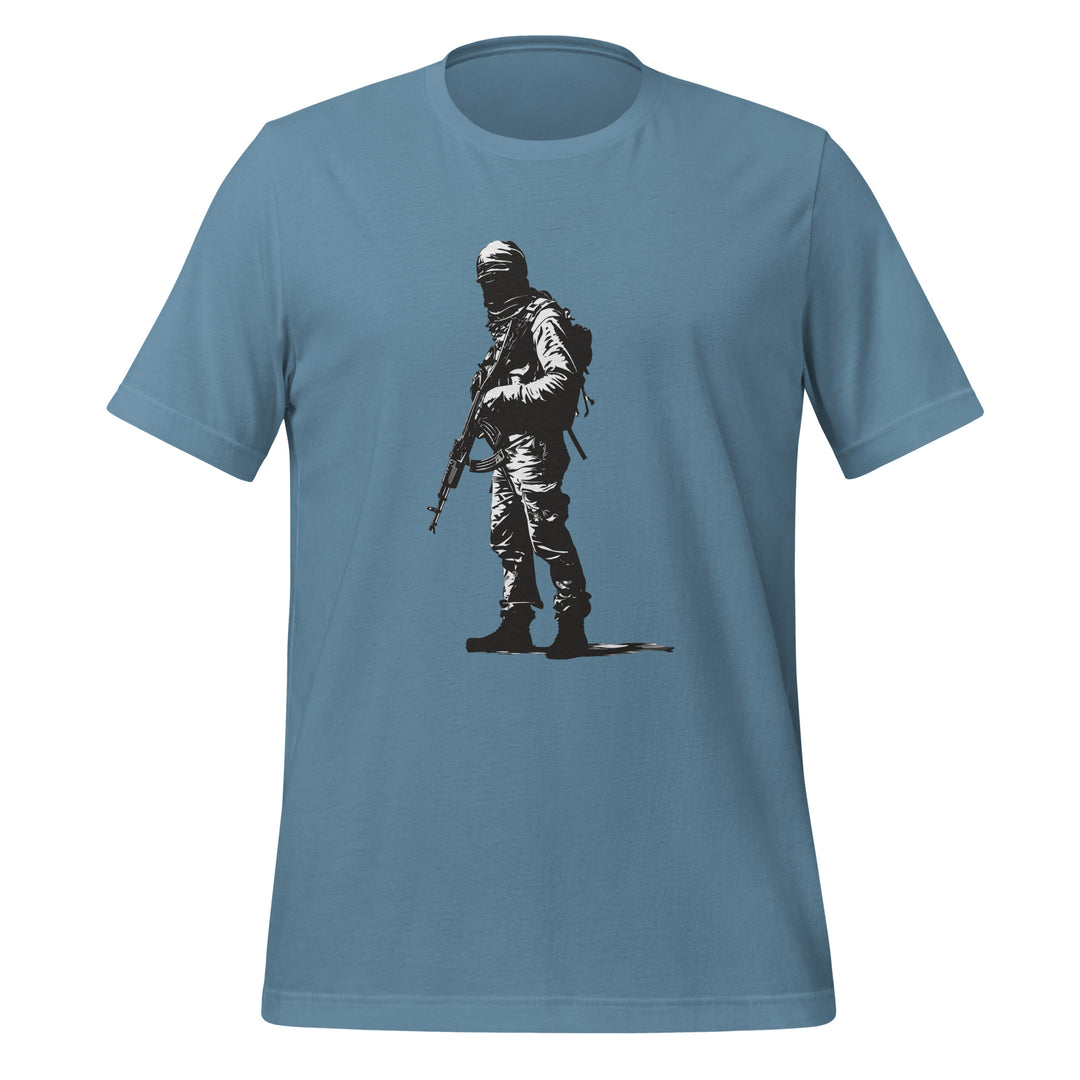 Women t-shirt - The Fighter, T Shirt Steel Blue