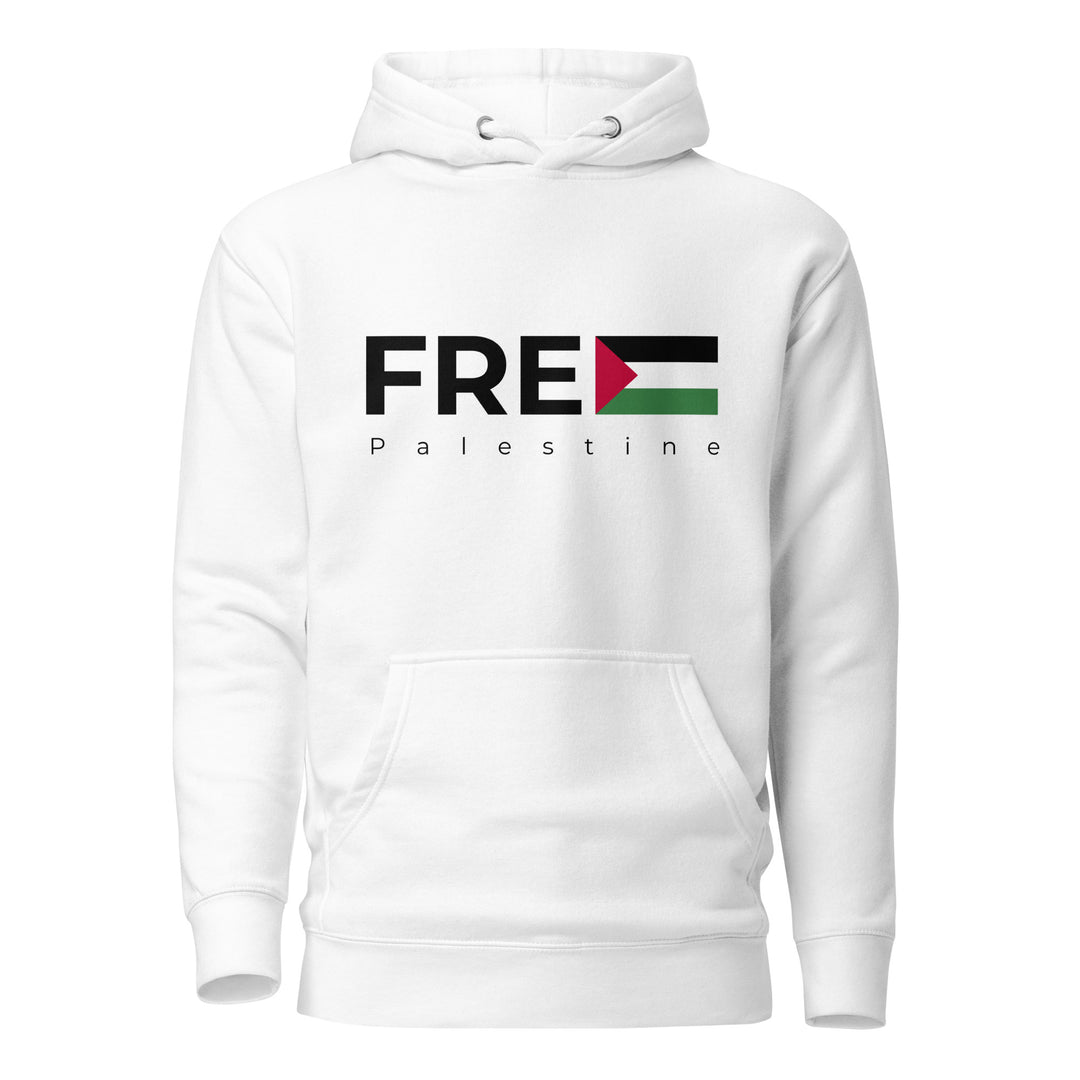 Women Hoodie - Free Palestine, White