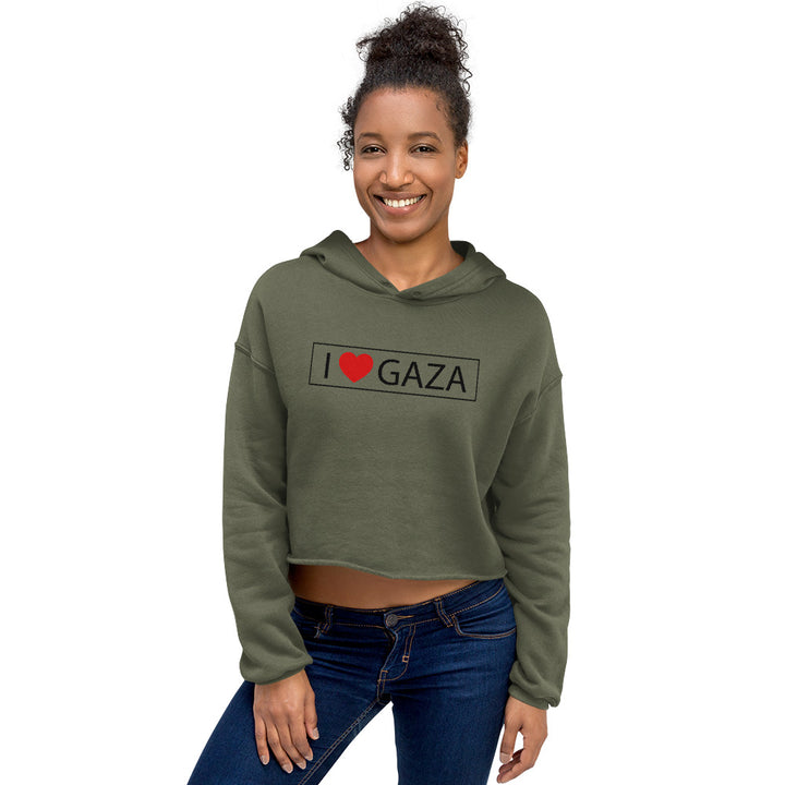 Crop Hoodie | I Love Gaza