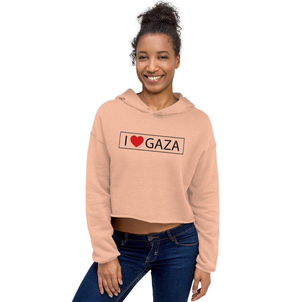 Crop Hoodie | I Love Gaza