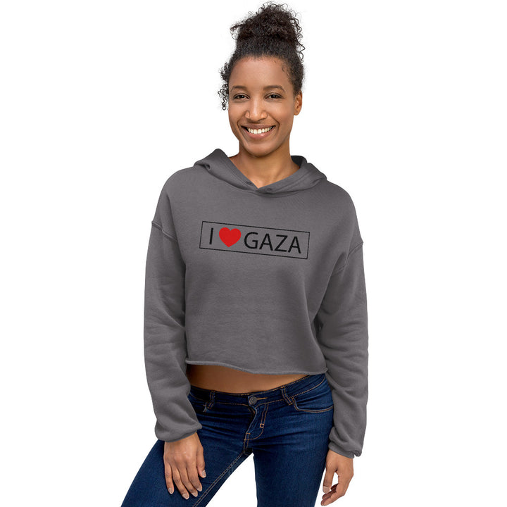 Crop Hoodie | I Love Gaza