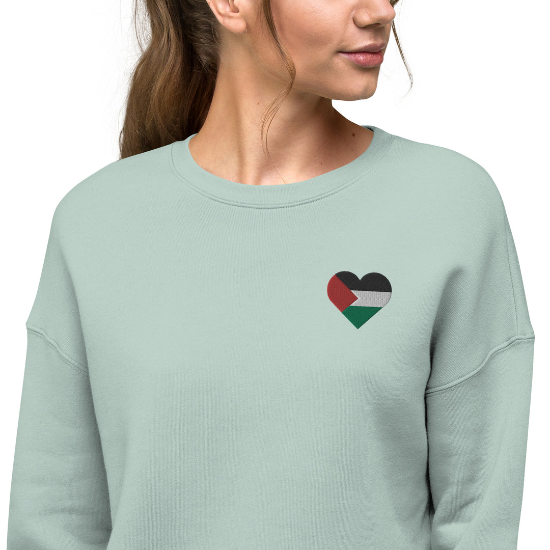 Crop Sweatshirt | Palestine Heart