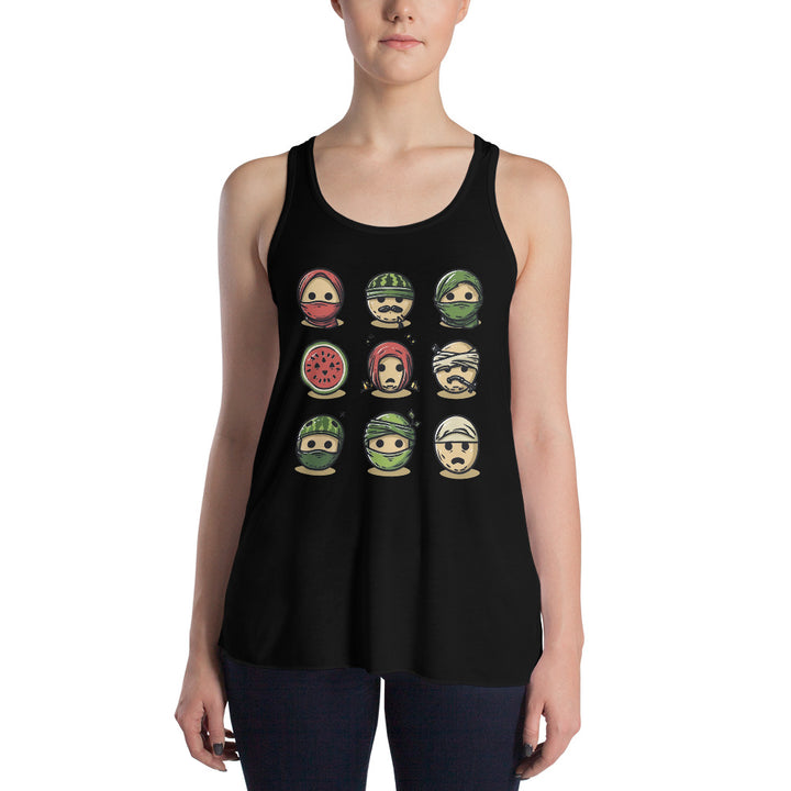 Women's Flowy Racerback Tank | Palestine Emoji