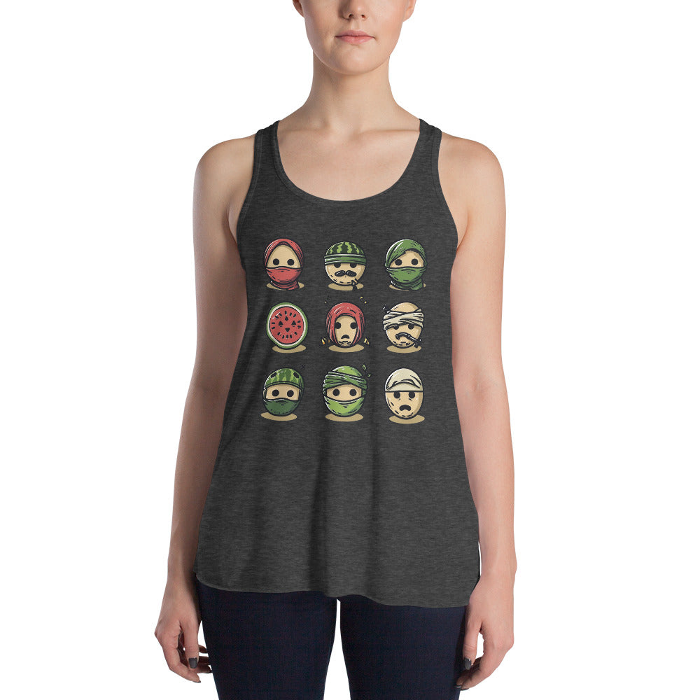 Women's Flowy Racerback Tank | Palestine Emoji