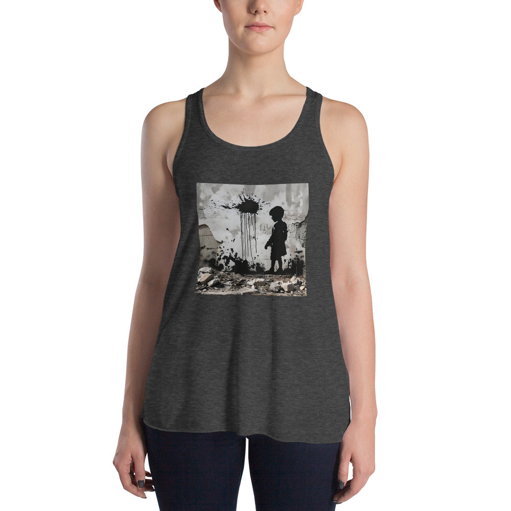 Women's Flowy Racerback Tank | Palestine Wall