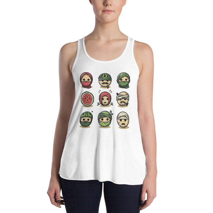 Women's Flowy Racerback Tank | Palestine Emoji