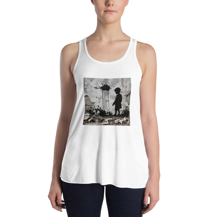 Women's Flowy Racerback Tank | Palestine Wall