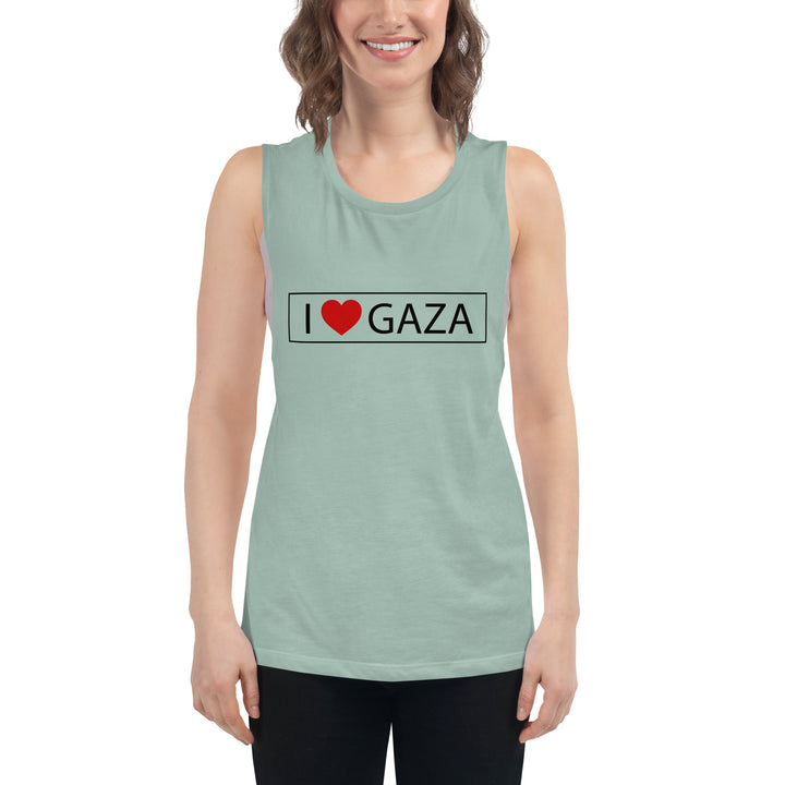 Ladies’ Muscle Tank | I Love Gaza