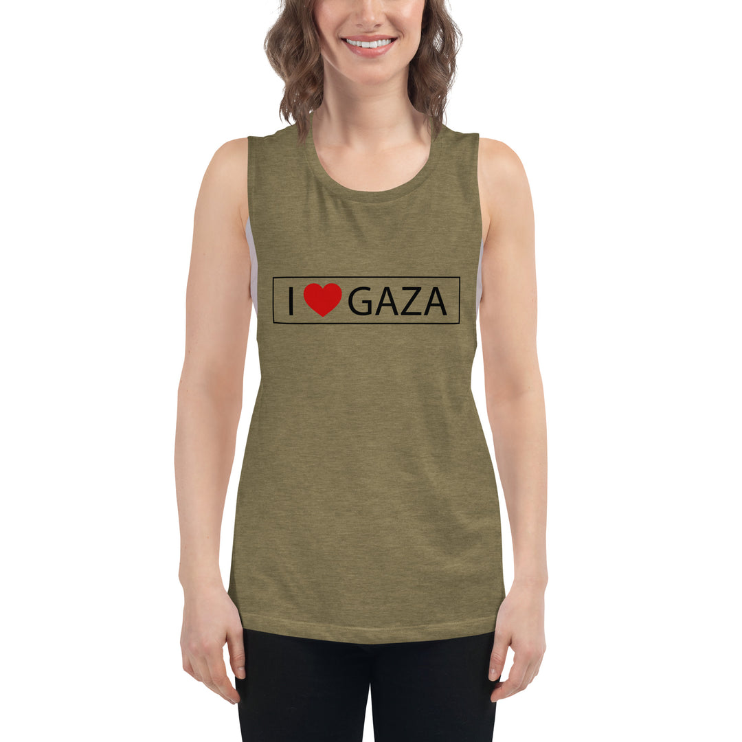 Ladies’ Muscle Tank | I Love Gaza