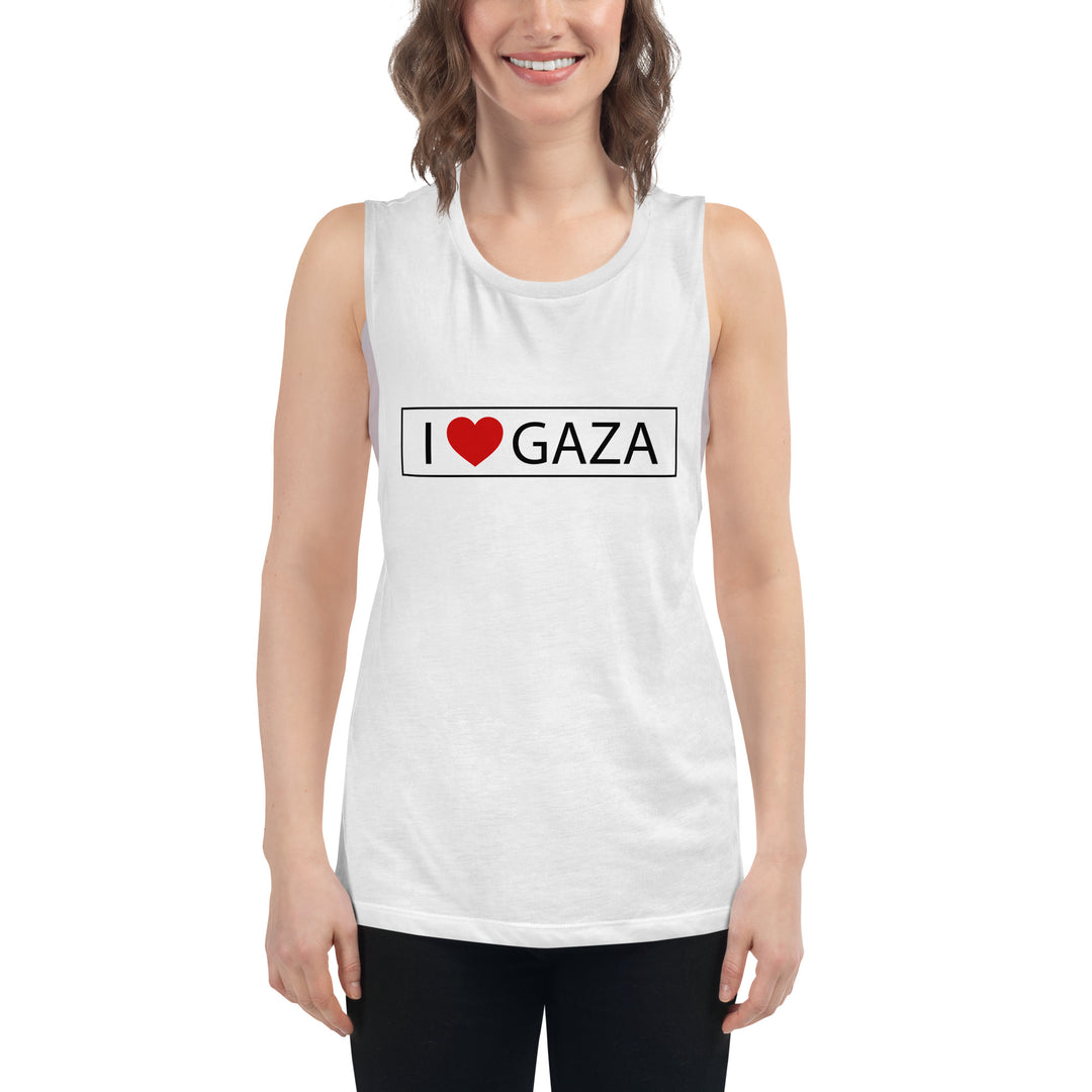 Ladies’ Muscle Tank | I Love Gaza