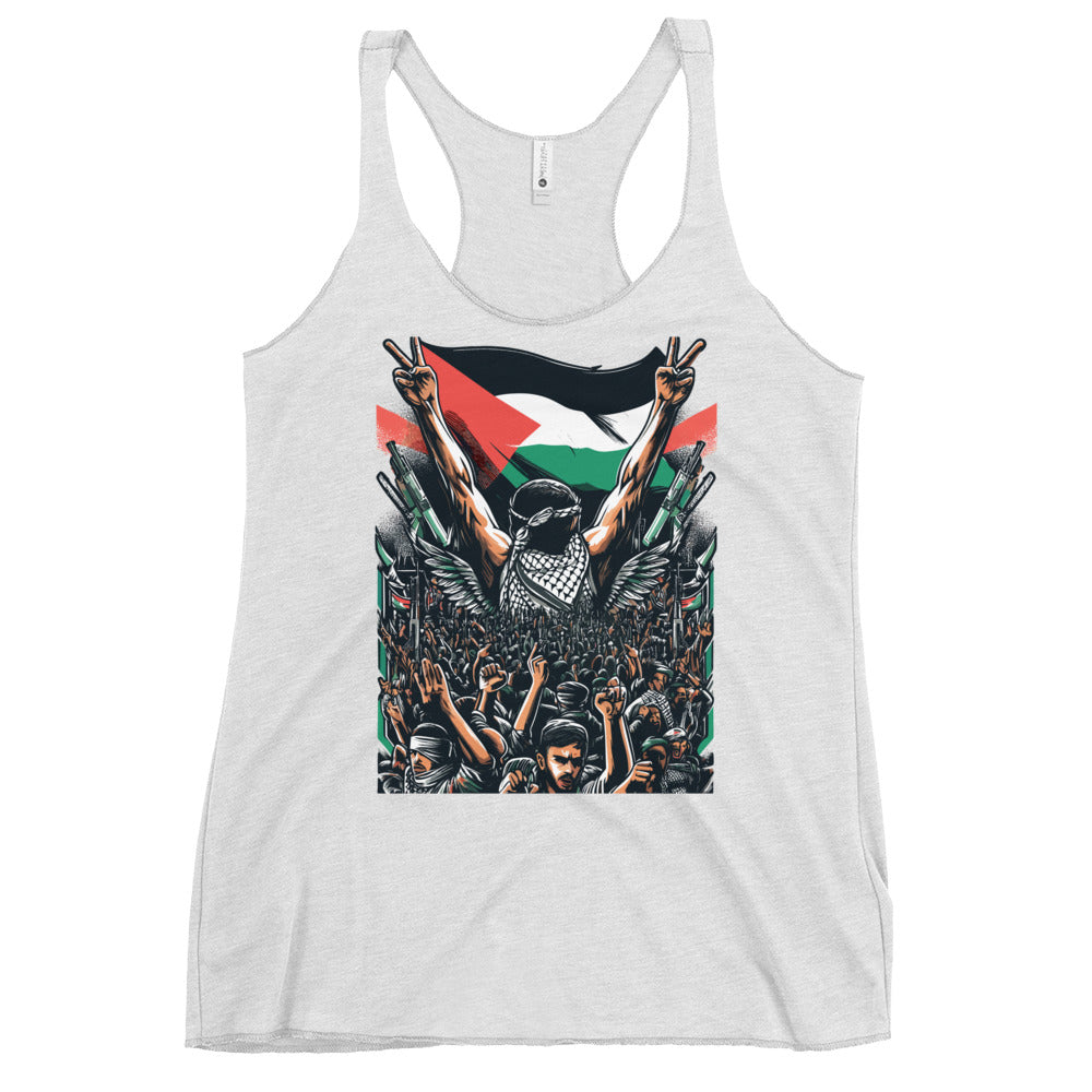 Women's Racerback Tank Next Level - Art by Moh, Womens Racerback Tank Top Heather White