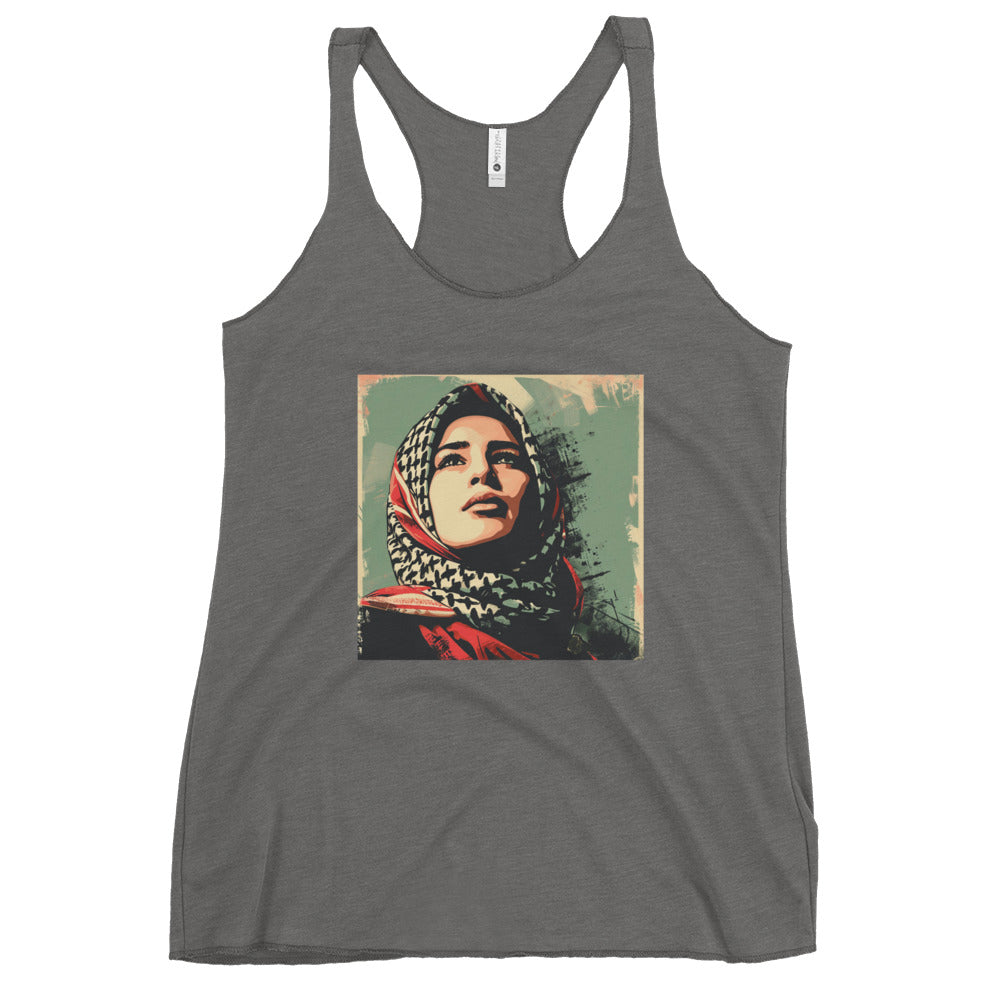 Women's Racerback Tank Next Level - Palestine Hope, Womens Racerback Tank Top Premium Heather