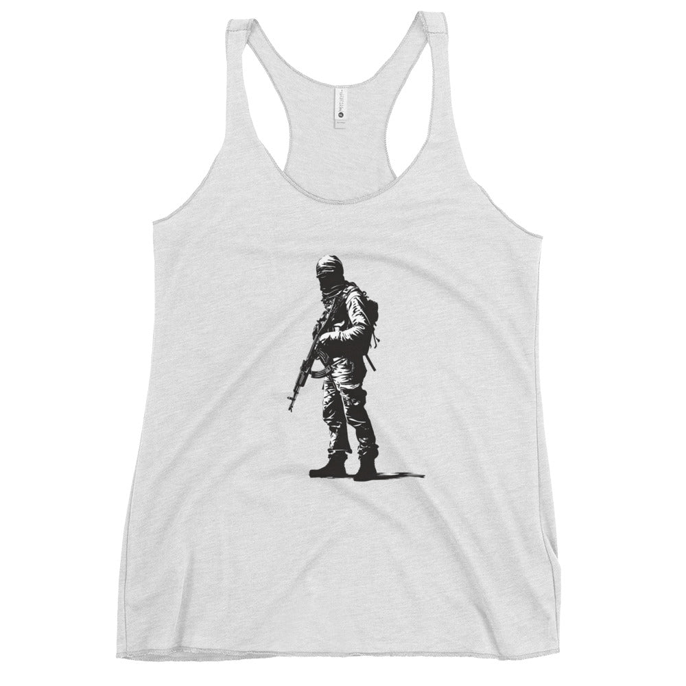 Women's Racerback Tank Next Level - The Fighter, Womens Racerback Tank Top Heather White