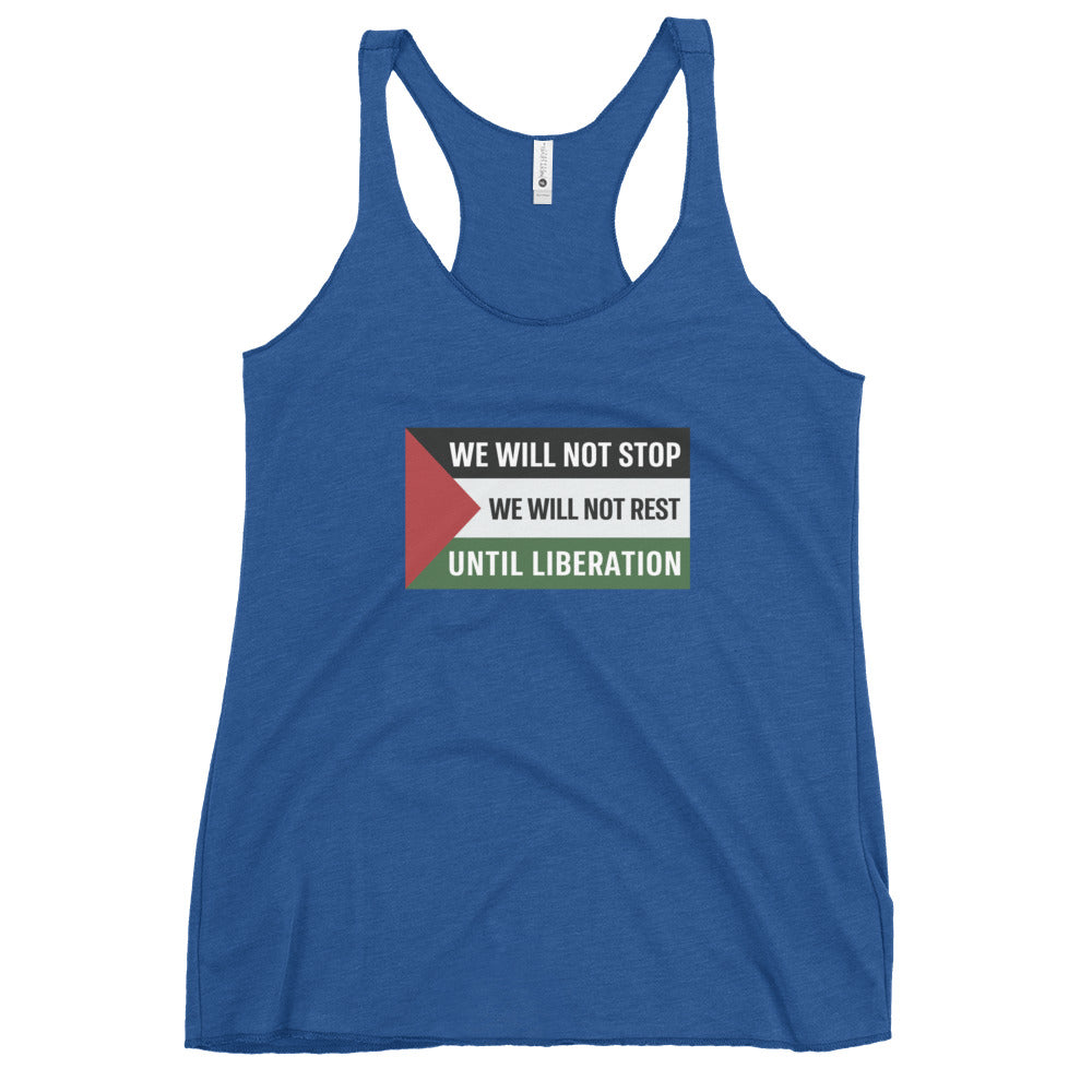 Women's Racerback Tank Next Level - We Will Not Stop, Womens Racerback Tank Top Vintage Royal