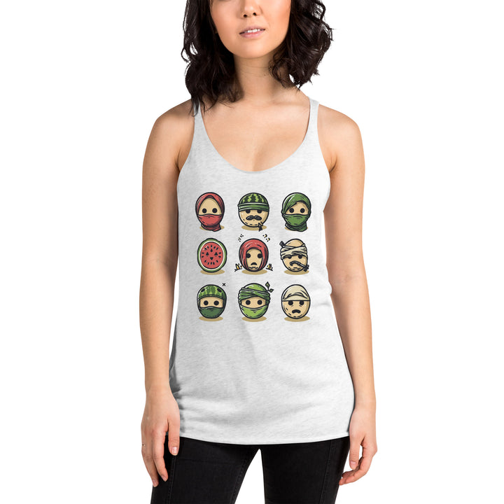 Women's Racerback Tank Next Level | Palestine Emoji