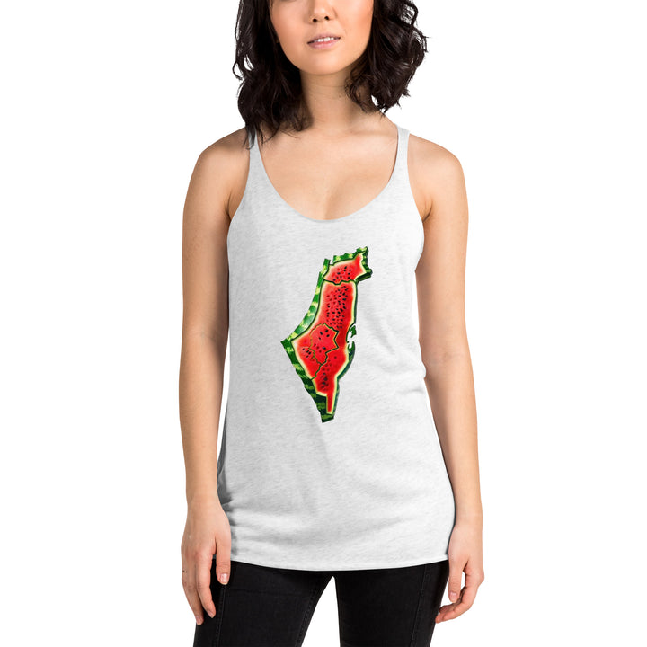 Women's Racerback Tank Next Level | Palestine Watermelon