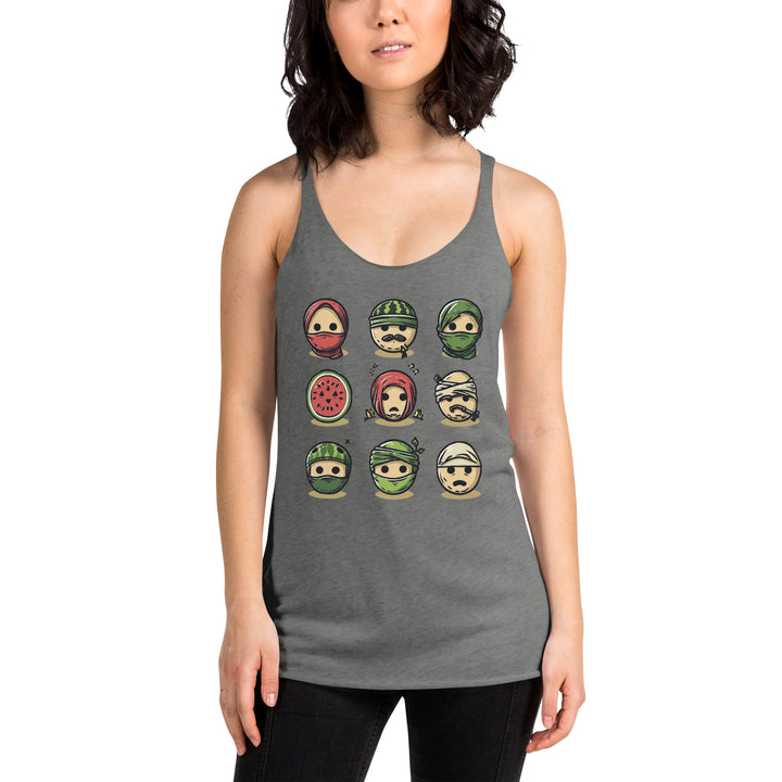 Women's Racerback Tank Next Level | Palestine Emoji