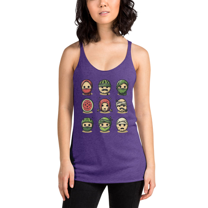 Women's Racerback Tank Next Level | Palestine Emoji