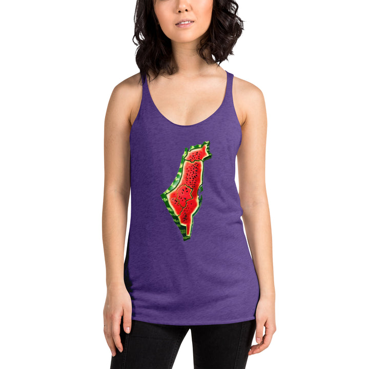 Women's Racerback Tank Next Level | Palestine Watermelon