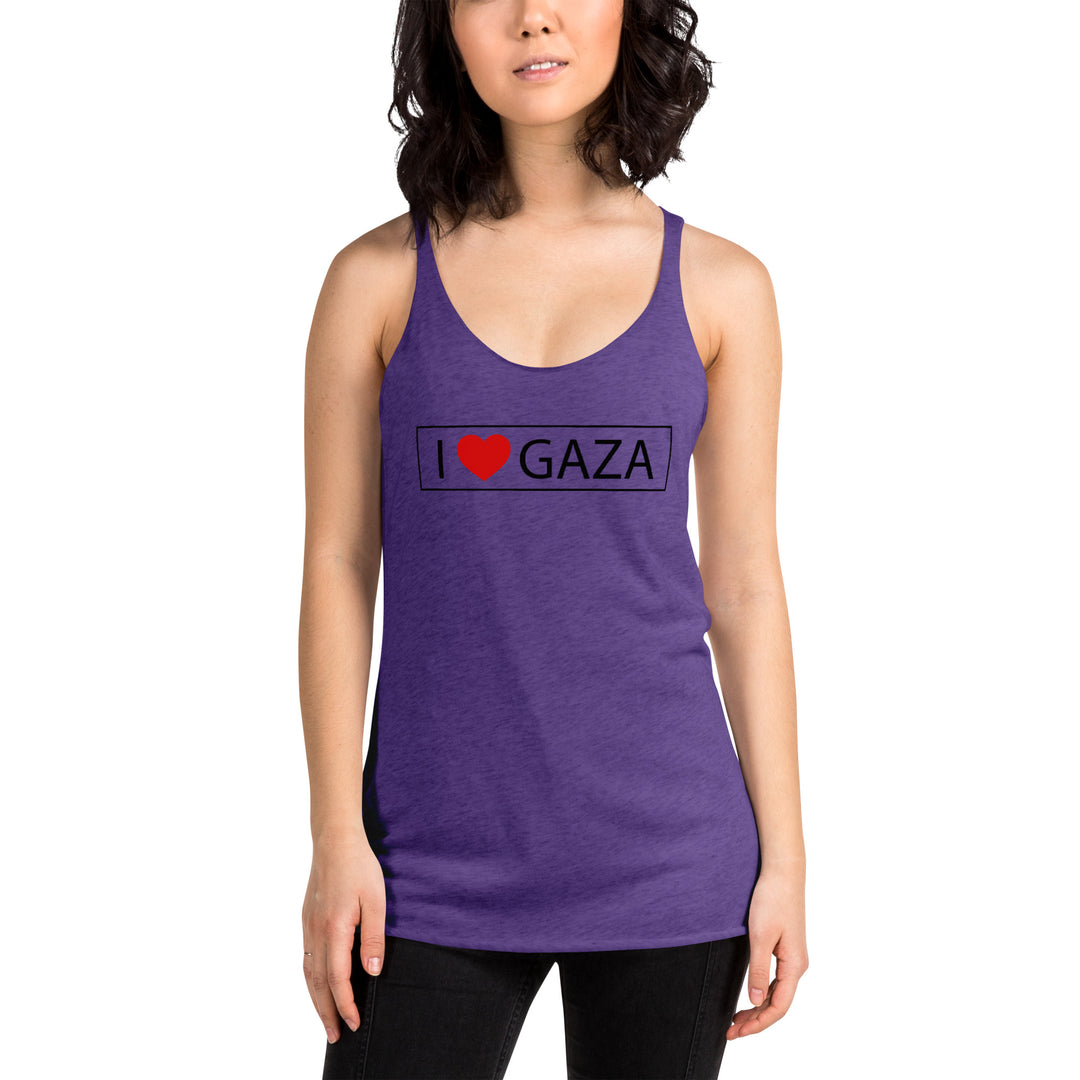 Women's Racerback Tank Next Level | I Love Gaza