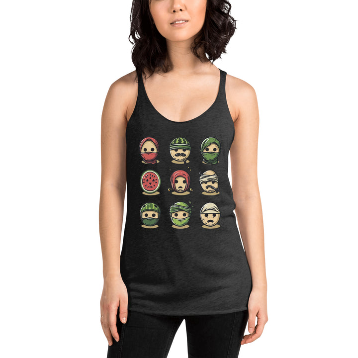 Women's Racerback Tank Next Level | Palestine Emoji